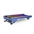 UREVO CyberPad for Home Smart Treadmill, compact fitness equipment with blue frame and LED lights