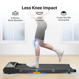 UREVO Spacewalk Lite treadmill, designed for less knee impact with shock absorbers and a non-slip belt.
